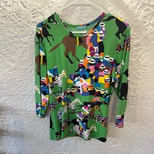 Kentucky Derby print women’s top